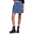 Womens A Line Seam Detail Denim Skirt