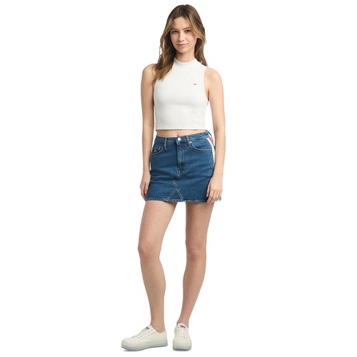 타미힐피거 Womens Izzie Denim Flag Mini Skirt