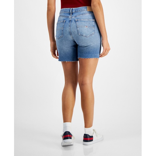 타미힐피거 Womens Maddie Mid-Rise Denim Shorts