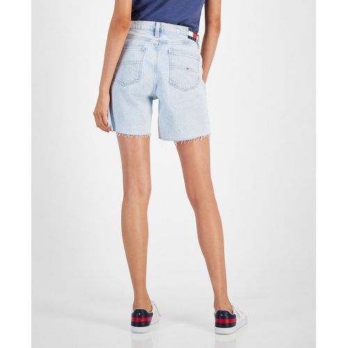 타미힐피거 Womens Maddie Mid-Rise Denim Shorts