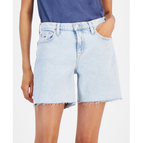 타미힐피거 Womens Maddie Mid-Rise Denim Shorts