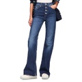 Womens Sylvia High-Rise Button-Fly Flare Jeans