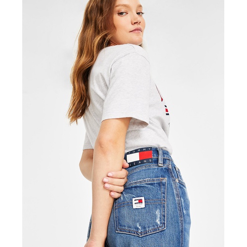 타미힐피거 Womens Claire High-Rise Wide-Leg Jeans