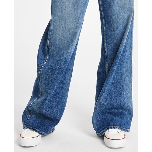 타미힐피거 Womens Claire High-Rise Wide-Leg Jeans