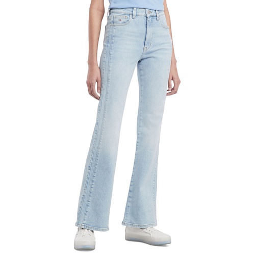 타미힐피거 Womens Sylvia High Rise Flare Leg Jeans