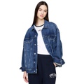 Womens Daisy Oversized Flag Denim Jacket