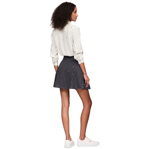 타미힐피거 Womens Stardust Flared Mini Skirt