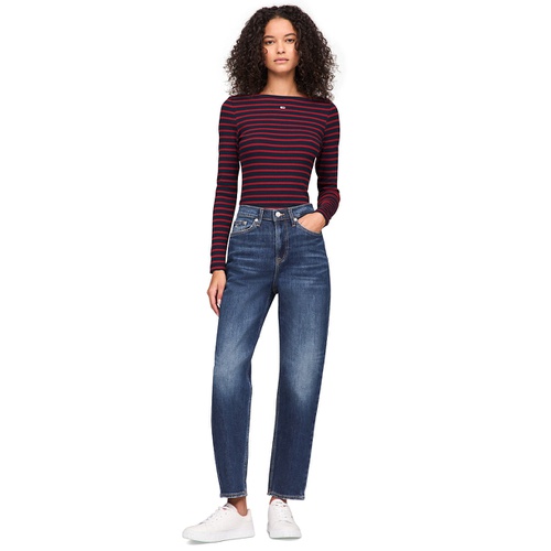 타미힐피거 Womens Izzie Slim Fit Straight Leg Jeans