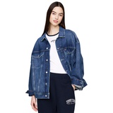 Womens Daisy Oversized Flag Denim Jacket