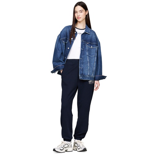 타미힐피거 Womens Daisy Oversized Flag Denim Jacket