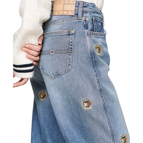 타미힐피거 Womens Betsy Embroidered Crest Jeans