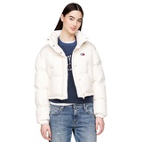 Womens Alaska Logo Flag Puffer Coat