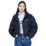 Womens Alaska Logo Flag Puffer Coat