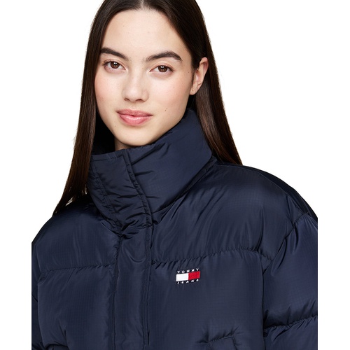 타미힐피거 Womens Alaska Logo Flag Puffer Coat