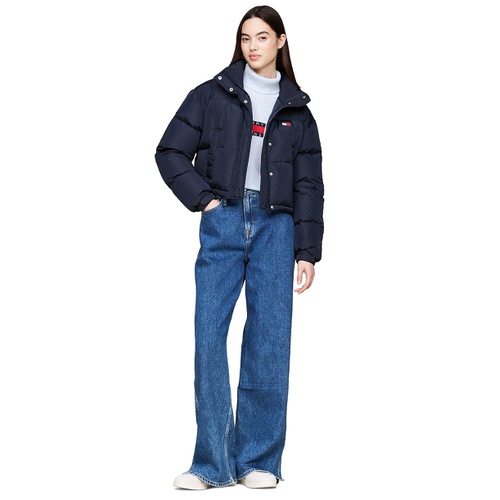 타미힐피거 Womens Alaska Logo Flag Puffer Coat