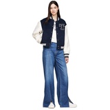 Womens Snap Front Letterman Jacket