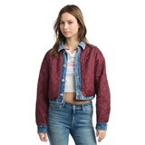 Womens Cotton Quilted Reversible Denim Jacket