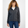 Womens Script Logo Zip Front Hoodie