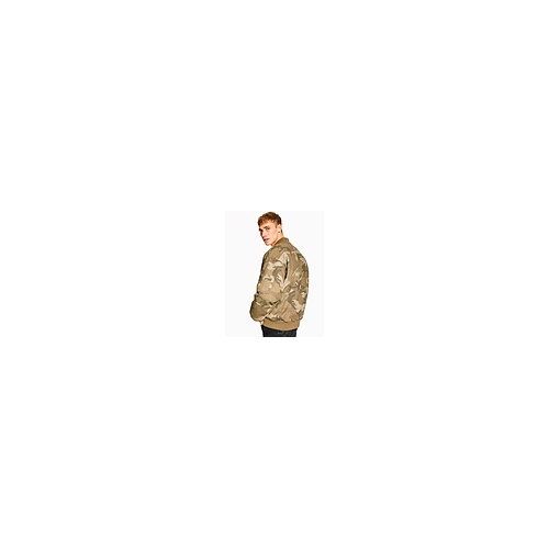  Camouflage Print Bomber Jacket