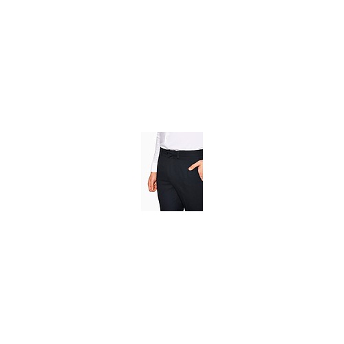  Navy Textured Skinny Fit Suit Trousers