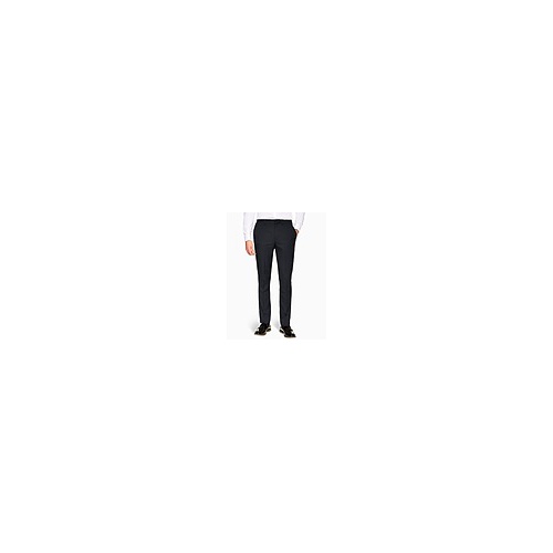  Navy Textured Skinny Fit Suit Trousers