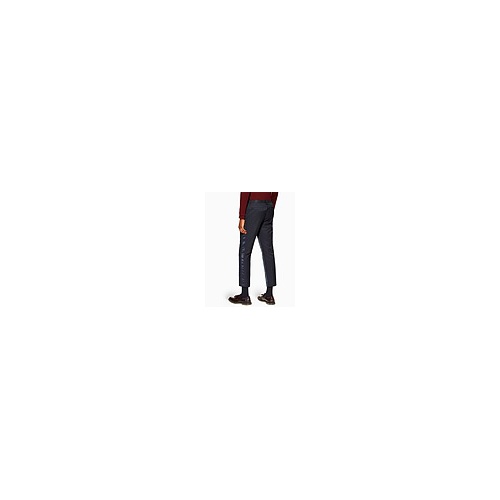  Navy Side Stripe Skinny Cropped Trousers