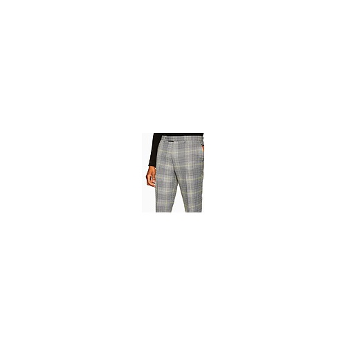  Grey Check Slim Trousers