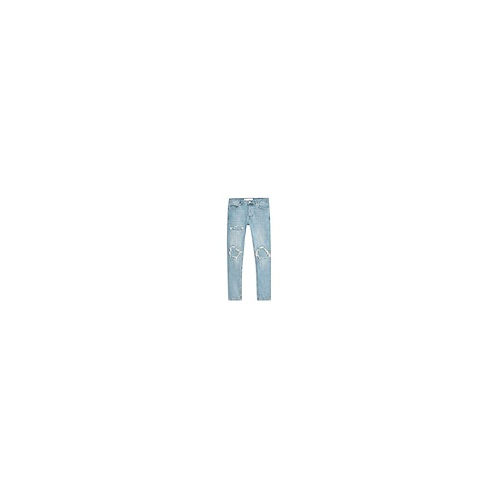  INDIGO BIKER BLOWOUT SKINNY JEANS