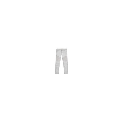  GREY PANEL SKINNY BIKER JEANS