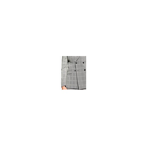  PREMIUM GREY CHECK SLIM BLAZER WITH WOOL