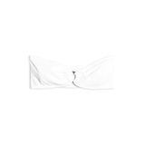 WHITE CRINKLE RING BANDEAU TOP