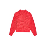 RED TWISTED HAND KNIT JUMPER
