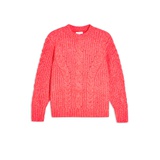 RASPBERRY VERTICAL CABLE KNITTED JUMPER
