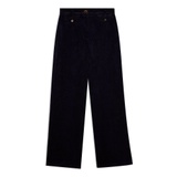 NAVY WIDE LEG CORDUROY TROUSERS