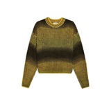 LIME GREEN PLAITED KNITTED SPACE DYE JUMPER