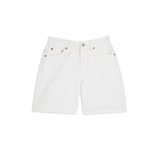 MID RISE WHITE DENIM EDITOR SHORT