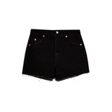 PREMIUM BLACK DENIM MOM SHORTS