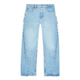 BLEACH EXPOSED SEAM STRAIGHT JEANS