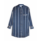 NAVY STRIPE PYJAMA SHIRT