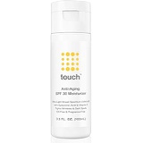 TOUCH Anti-Aging SPF 30 Sunscreen Moisturizer Face Cream with Vitamin C, E, & Hyaluronic Acid - Broad Spectrum Stops Dark Spots & Hyperpigmentation  Face, Neck, or Body - Fragrance and