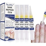 TOULIFLY Nail Repair, Nail Repair Pen, Natural Nail Treatment, Maximum Strength Nail Solution, Perfect for Strengthening Unhealthy Nails, 4 Pens
