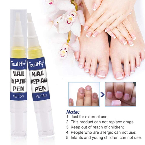  TOULIFLY Nail Repair, Nail Repair Pen, Natural Nail Treatment, Maximum Strength Nail Solution, Perfect for Strengthening Unhealthy Nails, 4 Pens