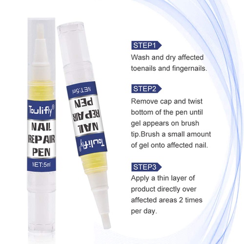  TOULIFLY Nail Repair, Nail Repair Pen, Natural Nail Treatment, Maximum Strength Nail Solution, Perfect for Strengthening Unhealthy Nails, 4 Pens