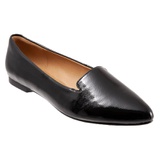 Trotters Harlowe Pointed Toe Loafer_BLACK FAUX PATENT LEATHER