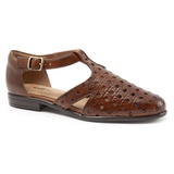 Trotters Leatha Open Weave Skimmer Flat_BROWN LEATHER