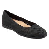 Trotters Darcey Skimmer Flat_BLACK PERFORATED LEATHER