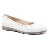 Trotters Darcey Skimmer Flat_WHITE LEATHER