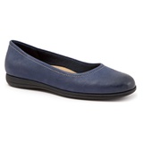 Trotters Darcey Skimmer Flat_NAVY LEATHER