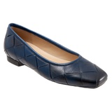 Trotters Hanny Flat_BLUE LEATHER