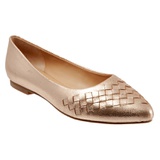 Trotters Estee Pointed Toe Flat_GOLD LEATHER